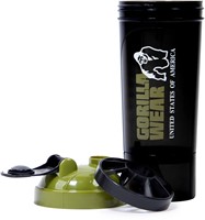 Gorilla Wear Shake Beker - 500 ml - Zwart/Legergroen-3