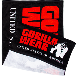 Gorilla Wear Functional Gym Towel - Noir/Rouge