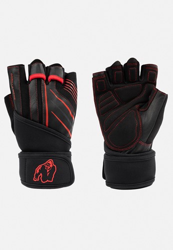 Gorilla Wear Dallas Wrist Wrap Handschoenen 2.0 - Zwart/Rood