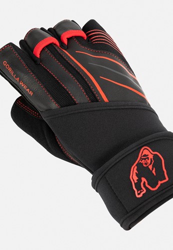 Gorilla Wear Dallas Wrist Wrap Handschoenen 2.0 - Zwart/Rood-2