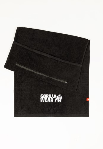 Gorilla Wear Zip Pocket Serviette - Noir-2