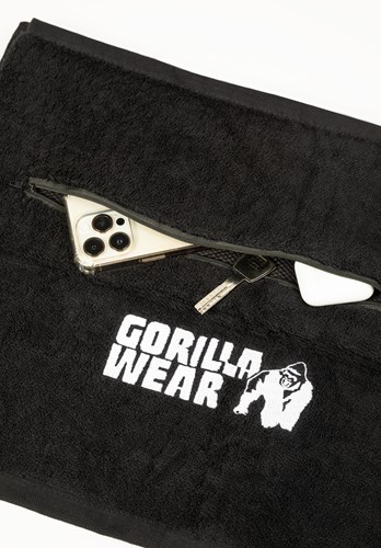 Gorilla Wear Zip Pocket Serviette - Noir-3