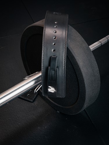 Gorilla Wear Halterriem - 4 Inch Carbon Leren Lever Belt - Zwart-2