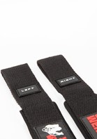 Gorilla Wear Gevoerde Siliconen Lifting Straps - Zwart-3