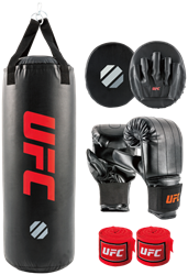 UFC Kit d'entraînement de boxe - Noir/Rouge