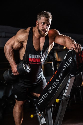 gorilla wear functional gym towel black/red