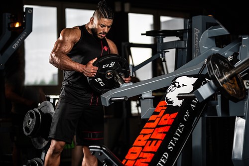 gorilla wear functional gym towel black/red