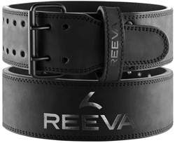 Reeva Leren Powerlifting Riem - Zwart