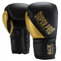 Super Pro Combat Gear Ace (Kick)Bokshandschoenen - Zwart/Goud
