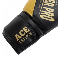 Super Pro Combat Gear Ace (Kick)Bokshandschoenen - Zwart/Goud