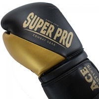 Super Pro Combat Gear Ace (Kick)Bokshandschoenen - Zwart/Goud
