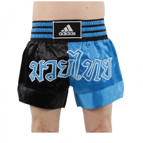 Adidas Thaiboks Short Half - Zwart / Blauw