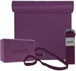 VirtuFit Premium Yoga Set - 4-Piece - Mulberry