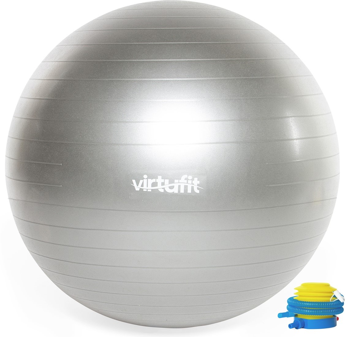 VirtuFit Anti-Burst Fitness Ball Pro avec support de balle - Gris