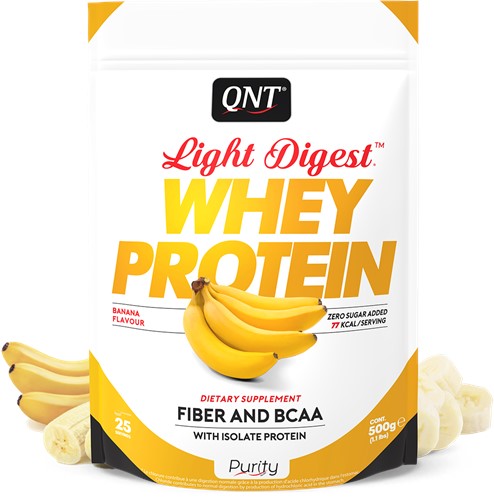 QNT Light Digest Whey Protein - Eiwit Poeder - 500 gram - Banana