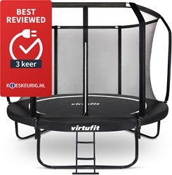 VirtuFit Premium Trampoline met Veiligheidsnet - Zwart - 251 cm