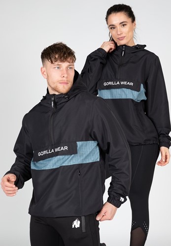 Gorilla Wear Bolton Windbreaker - Unisex Anorak - Zwart - L