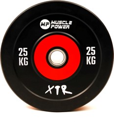 Muscle Power Bumper Plate Pro - Disque d'haltérophilie olympique 50 mm - 25 kg