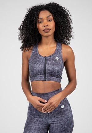Gorilla Wear Camilla Sportbeha - Denim Blauw - XL