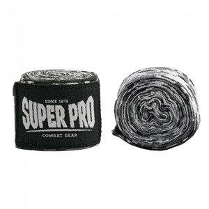 Super Pro Combat Gear Semi-Elastische Bandages - Camo Zwart/Grijs/Wit - 250 Cm