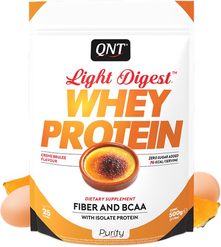 QNT Light Digest Whey Protein - Eiwit Poeder - 500 gram - Creme Brulee