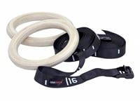 Lifemaxx Crossmaxx Houten Crossfit Ringen - Inclusief Straps