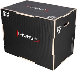HMS Boîte Pliométrique Bois - 75 x 60 x 50 cm - Noir
