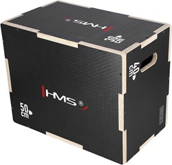 HMS Boîte Pliométrique Bois - 50 x 40 x 30 cm - Noir
