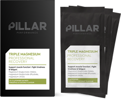 PILLAR Performance Triple Magnesium Travel Pack - 15 x 5 gr - Pineapple & Coconut