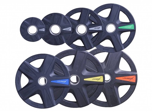 Lifemaxx Olympic Disc 5-grip model - ø50 mm - 10 kg