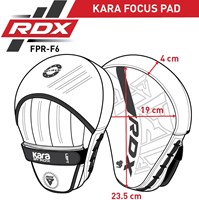 RDX Sports Focus Pads Infographic Afmetingen