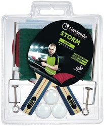 Garlando Storm Plus Set de tennis de table - 2 raquettes et 3 balles de ping-pong - Filets et poteaux