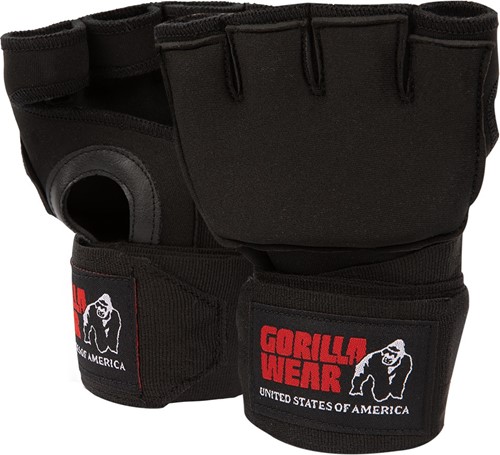 Gorilla Wear Gel Handschoenen met Omslag - Zwart/Wit