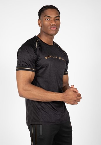Gorilla Wear Fremont T-shirt - Zwart/Goud