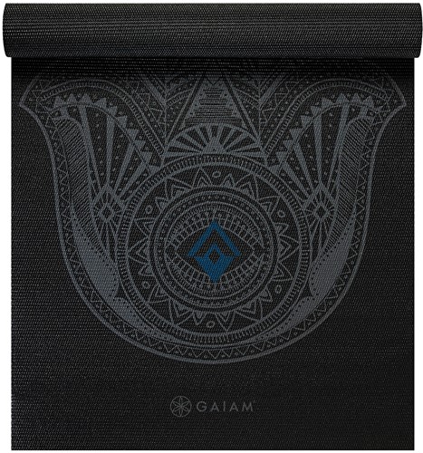 Gaiam Yoga Mat - 4 mm - Grey Hamsa