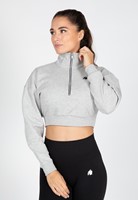 Gorilla Wear Ocala Cropped Half-Zip Sweatshirt - Gris
