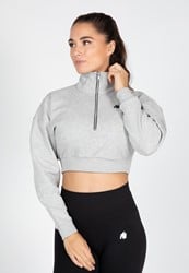 Gorilla Wear Ocala Cropped Half-Zip Sweatshirt - Gris