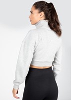 Gorilla Wear Ocala Cropped Half-Zip Sweatshirt - Gris-2