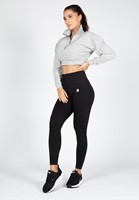 Gorilla Wear Ocala Cropped Half-Zip Sweatshirt - Gris-3
