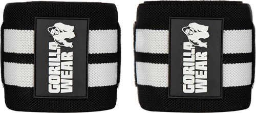 Gorilla Wear Elbow Wraps - Zwart/Wit - 120 cm