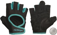 Harbinger Women's Power Stretchback Fitness Handschoenen - Zwart/Blauw - L