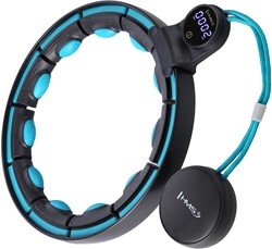 HMS Cerceau de Fitness - Aimants, Poids & Compteur - Noir/Turquoise