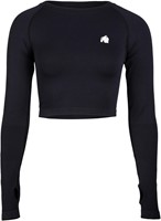 Hilton Seamless Cropped Long Sleeve Zwart