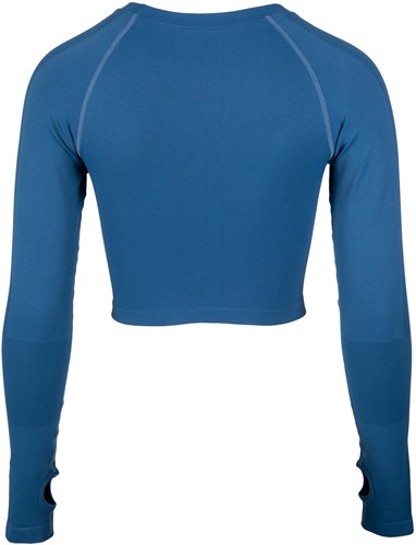 Hilton Seamless Cropped Long Sleeve Blauw