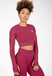 Gorilla Wear Hilton Seamless Cropped Long Sleeve - Fuchsia