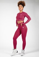 Hilton Seamless Cropped Long Sleeve Fuchsia