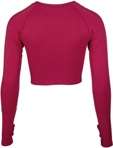 Hilton Seamless Cropped Long Sleeve Fuchsia