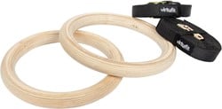 VirtuFit Anneaux de gymnastique en bois - Sangles incluses
