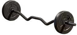 Iron Gym Set Barre Curl Réglable - 23 kg - Noir