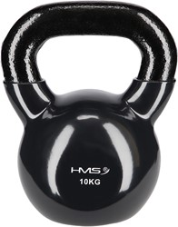 HMS Kettlebell - Gietijzer/Vinyl - 10 kg - Zwart